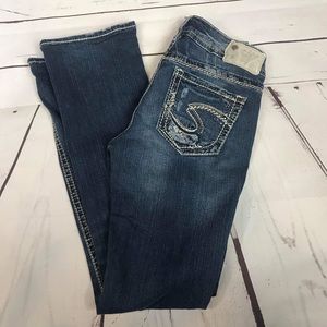 Silver slim bootcut jeans size W27 L33